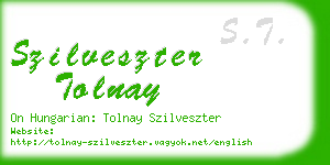 szilveszter tolnay business card